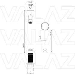 Grifo alto para pica negro mate monomando