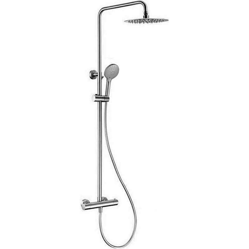 Comprar Barra de ducha/bañera termostática cuadrada negro mate serie Segura  online