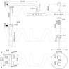 Conjunto de ducha empotrada pared termostatico redondo