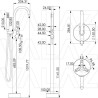 Grifo de bañera autoportante independiente pie a suelo