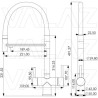 Grifo de cocina con 3 vías osmosis y flexible cromado