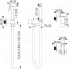 Grifo de bidet cuadrado empotrado en pared (1 vía)