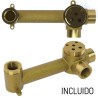 Grifo lavabo empotrado acero cepillado  caño 21cm monomando