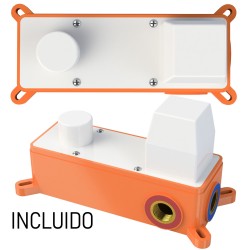 Grifo lavabo empotrado  monomando caño recto de 21 cm