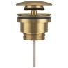 Válvula click clack dorado cepillado tapón para lavabo