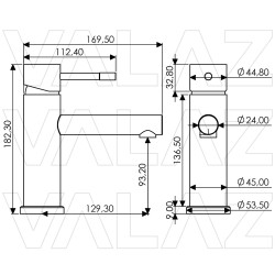 Grifo de lavabo monomando maneta luxury cromado