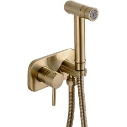 Grifo bidet empotrado dorado cepillado agua fría y caliente monomando