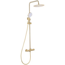 Barra de ducha/bañera termostatica oro mate cepillado