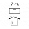 Percha cuadrada con adhesivo pegada dorado cepillado