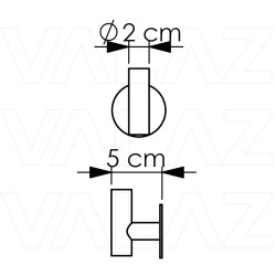 Percha redonda con adhesivo pegada dorado cepillado