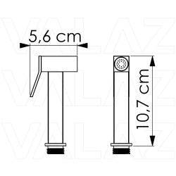 Spray grifo bidé empotrado cuadrado negro mate