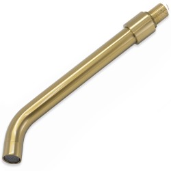 Caño redondo 26 cm en dorado cepillado