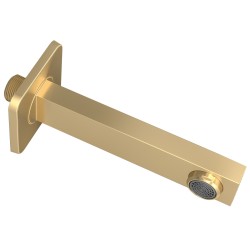 Caño cuadrado en dorado cepillado de 21cm