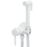 Grifo de bidet empotrado redondo blanco - Agua caliente y fría