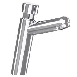 Grifo de lavabo agua fría con temporizado  en color cromado