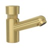 Grifo de lavabo bajo de agua fría con temporizador  en color oro mate