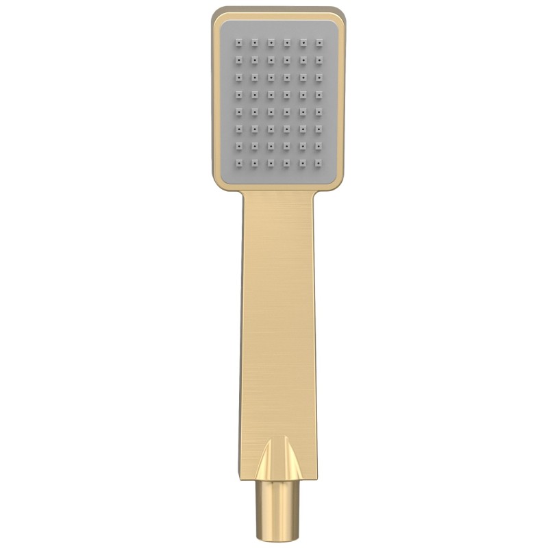 Alcachofa de mano ancha cuadrado dorado cepillado