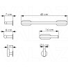 Accesorio de baño adhesivos sin taladro redondo con toallero 40cm+portarrollo+ percha en cromado