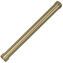 Tubo alargador ducha dorado cepillado 30 cm