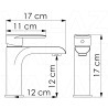 Grifo de lavabo monomando negro mate serie Turia
