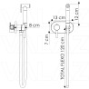 Grifo de bidet empotrado monomando spay ducha (frió y caliente) Serie Jucar