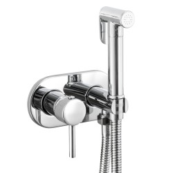 Grifo de bidet empotrado monomando spay ducha (frió y caliente)