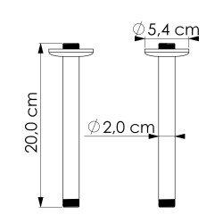 Soporte a techo redondo blanco