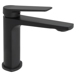 Grifo de lavabo monomando negro mate serie Valdivia
