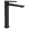 Grifo de lavabo alto pica monomando negro mate serie Valdivia