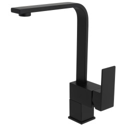 Grifo de cocina giratorio cuadrado monomando negro mate serie Lor