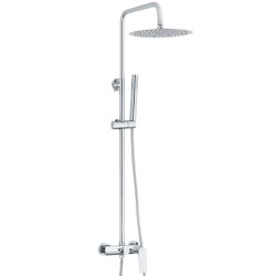 Barra de ducha monomando redonda cromado  serie Valdivia