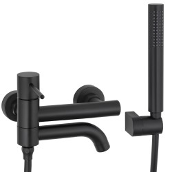 Grifo de ducha/bañera  monomando  negro mate serie Ebro