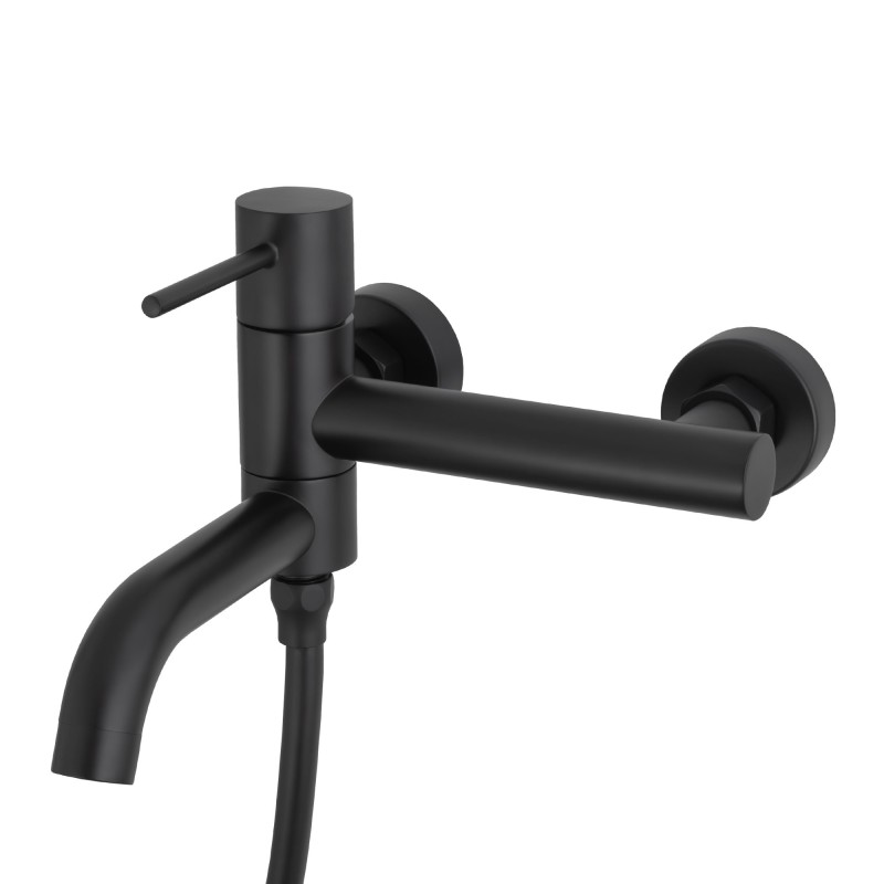 Grifo de ducha/bañera  monomando  negro mate serie Ebro