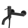 Grifo de ducha/bañera  monomando  negro mate serie Ebro