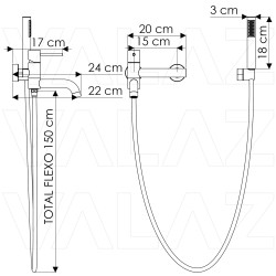 Grifo de ducha monomando serie Ebro