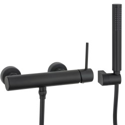 Grifo de ducha monomando negro mate  serie Ebro