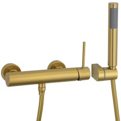 Grifo de ducha monomando oro mate serie Ebro