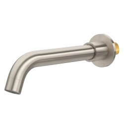 Caño 21cm redondo rosca acero cepillado