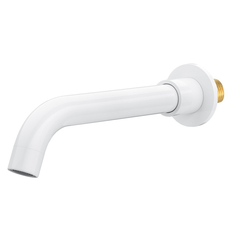 Caño 21cm redondo rosca blanco