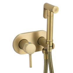Grifo bidet empotrado oro mate cepillado agua fría y caliente monomando