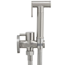 Grifo de bidet empotrado1 via acero cepillado  ducha higiénica agua fría