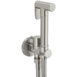 Grifo de bidet empotrado1 via acero cepillado  ducha higiénica agua fría