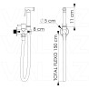 Grifo de bidet empotrado1 via acero cepillado  ducha higiénica agua fría