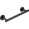 Toallero + portarrollos + percha - Accesorios de baño negro mate de acero inoxidable SUS304