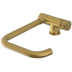 Grifo de cocina abatible redondo en color Oro mate