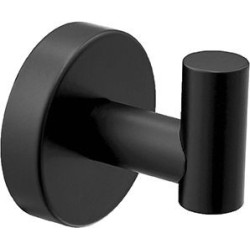 Toallero + portarrollos + percha - Accesorios de baño negro mate de acero inoxidable SUS304