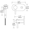 Grifo de bidet empotrado monomando spay ducha (frió y caliente)