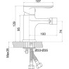 Grifo de bidé monomando económico cromo serie Jarama