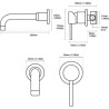 Grifo de lavabo empotrado caño de 26 cm