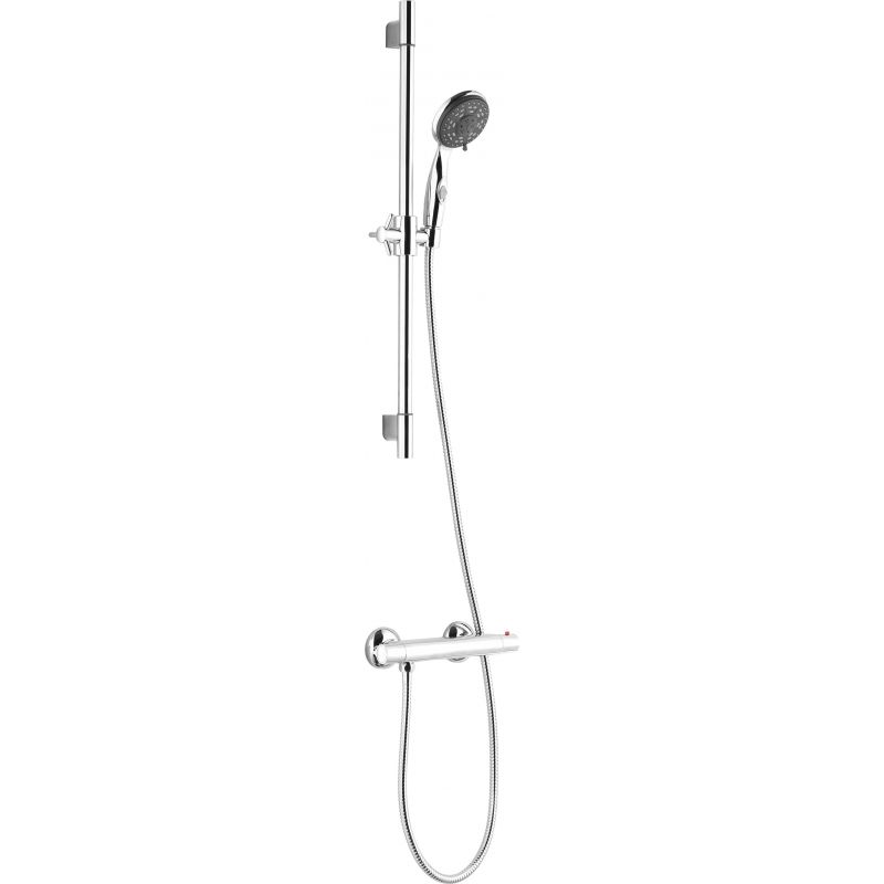 Grifo termostático con barra de ducha dorado cepillado RH2656